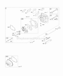 Cylinder Head Diagram and Parts List for 128602-0339-E1  Briggs and Stratton Engine